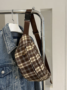 Plaid Adjustable Strap Crossbody Bag (multiple color options)