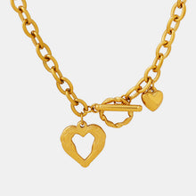 Load image into Gallery viewer, Titanium Steel Heart Pendant Necklace (gold or silver)
