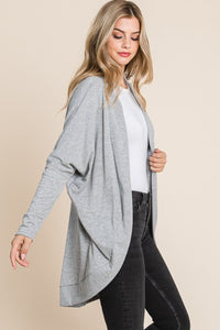 Open Front Long Sleeve Cocoon Cardigan