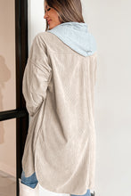 Load image into Gallery viewer, Drawstring Button Up Long Sleeve Hooded Jacket (2 color options)
