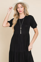 Load image into Gallery viewer, Short Sleeve Tiered Maxi Dress
