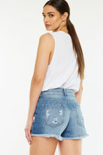 Load image into Gallery viewer, High Rise Raw Hem Denim Shorts by Kancan
