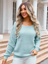 Load image into Gallery viewer, Decor Button Drop Shoulder Knit Top (multiple color options)
