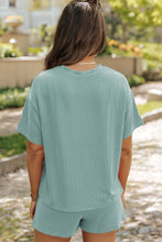 Load image into Gallery viewer, Round Neck Dropped Shoulder Top and Shorts Set (multiple color options)
