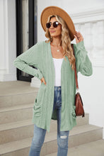 Load image into Gallery viewer, Pocketed Open Front Long Sleeve Cardigan (multiple color options)
