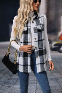 Plaid Button Up Vest (multiple color options)