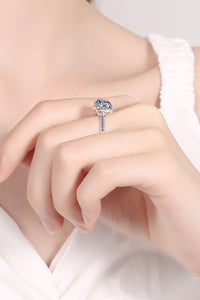 She's The One 2 Carat Moissanite Square Halo Ring