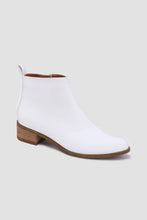 Load image into Gallery viewer, PU Leather Block Heel Boots in White
