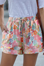 Load image into Gallery viewer, Drawstring Printed Shorts with Pockets
