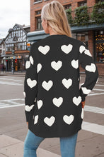 Load image into Gallery viewer, Heart Button Down Long Sleeve Cardigan (multiple color options)
