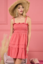 Load image into Gallery viewer, Smocked Ruffle Hem Mini Dress
