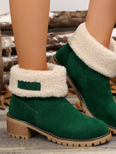 Load image into Gallery viewer, Thermal Fuzzy Block Heel Boots (multiple color options)
