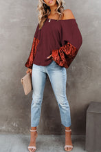 Load image into Gallery viewer, Sequin Crisscross Boat Neck Long Sleeve Blouse (2 color options)
