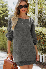 Load image into Gallery viewer, Boat Neck Long Sleeve Sweater Dress
