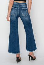 Load image into Gallery viewer, Risen  High Rise Patch Detailed Wide Leg Crop Jeans
