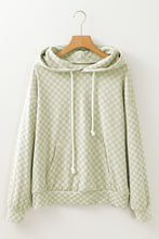 Load image into Gallery viewer, Checkered Print Kangaroo Pocket Drawstring Hoodie (2 color options)
