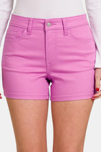 Load image into Gallery viewer, High Waist Denim Shorts in Mauve
