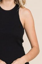 Load image into Gallery viewer, Ribbed Round Neck Tank in Black
