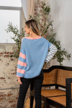 Load image into Gallery viewer, Striped Dropped Shoulder Sweater
