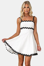 Load image into Gallery viewer, Contrast Trim Square Neck Mini Dress (multiple color options)
