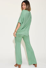 Load image into Gallery viewer, Bamboo Drop Shoulder T-Shirt and Flare Pants Set (multiple color options)
