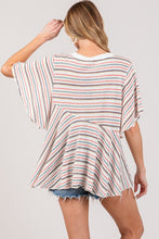 Load image into Gallery viewer, Round Neck Stripe Top
