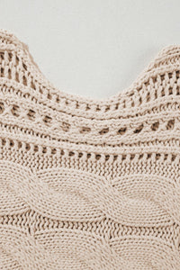 Openwork Cable Knit Long Sleeve Sweater (2 color options)