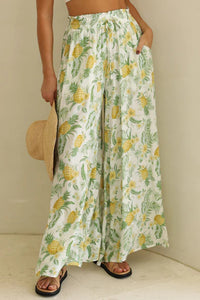 Tied Wide Leg Pants (multiple color/print options)