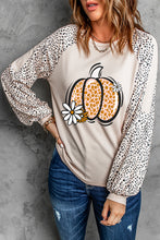 Load image into Gallery viewer, Pumpkin Graphic Round Neck Long Sleeve Top
