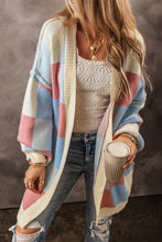 Load image into Gallery viewer, Exposed Seam Color Block Open Front Cardigan
