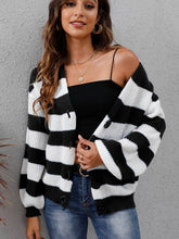 Load image into Gallery viewer, Striped Button Up Long Sleeve Sweater (multiple color options)
