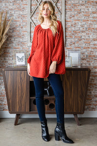 Swiss Dot Off Shoulder Top