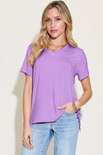 Load image into Gallery viewer, Bamboo V-Neck High-Low T-Shirt (multiple color options)
