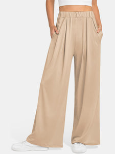 Elastic Waist Wide Leg Pants (multiple color options)