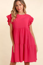 Load image into Gallery viewer, Smocking Ruffle Short Sleeve Dress with Pockets
