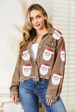 Load image into Gallery viewer, Santa Sequin Raw Hem Jacket (multiple color options)
