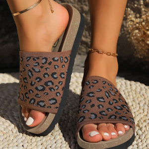 Leopard Open Toe Sandals (multiple color options)