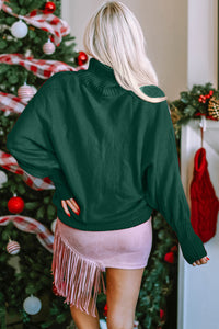 Merry Christmas Turtleneck Long Sleeve Sweater (multiple color options)