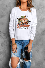 Load image into Gallery viewer, Spooky Vibes Graphic Round Neck Long Sleeve Sweatshirt
