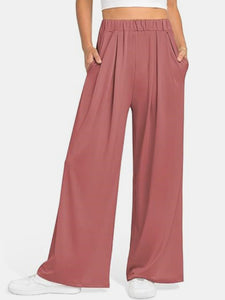 Elastic Waist Wide Leg Pants (multiple color options)