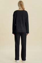 Load image into Gallery viewer, Cable-Knit Long Sleeve Top and Pants Set (multiple color options)
