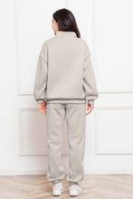 Load image into Gallery viewer, Half Zip Long Sleeve Sweatshirt and Pants Set (multiple color options)
