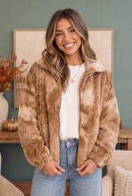 Load image into Gallery viewer, Homecoming Faux Fur Zip Up Jacket
