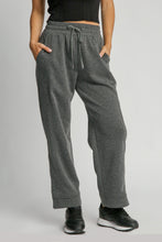 Load image into Gallery viewer, Drawstring Wide Leg Pants with Pockets in Dark Grey
