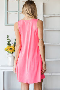 V-Neck Mini Tank Dress with Pockets