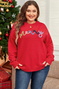 MERRY Round Neck Long Sleeve Sweater