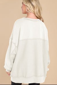 Exposed Seam Long Sleeve Sweatshirt (multiple color options)