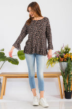 Load image into Gallery viewer, Floral Ruffle Detail Top
