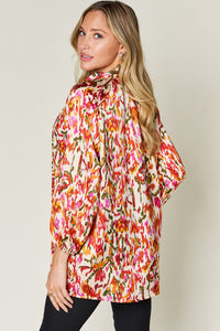 Printed Button Up Long Sleeve Shirt (multiple color options)