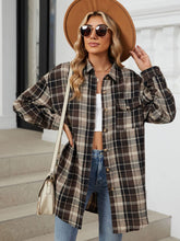 Load image into Gallery viewer, Plaid Collared Neck Long Sleeve Shirt (multiple color options)
